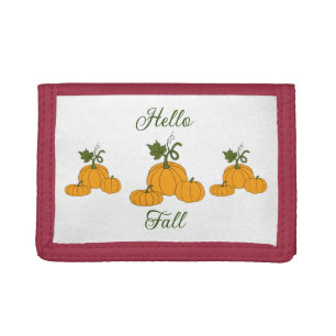 Hello Fall Minimalist Cute Tri-fold Wallet