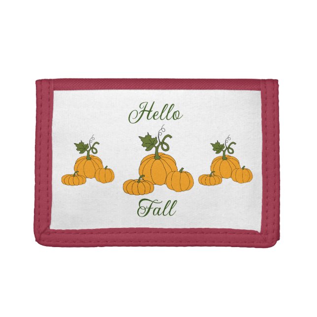 Hello Fall Minimalist Cute   Tri-fold Wallet (Front)