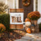 Hello Fall Patchwork Letters Plaid Farmhouse