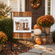 Hello Fall Patchwork Letters Plaid Farmhouse