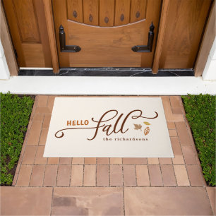 Hello Fall Personalized  Doormat