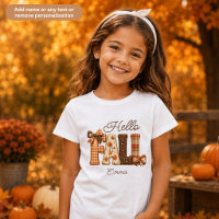 Hello Fall Personalized Patchwork Style Girls'