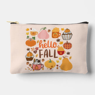 Hello Fall Pumpkins Accessory Pouch