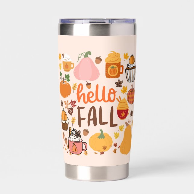   Hello Fall Pumpkins Insulated Tumbler (Front)