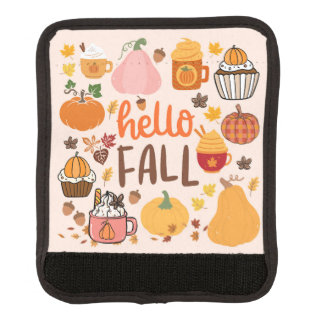 Hello Fall Pumpkins Luggage Handle Wrap