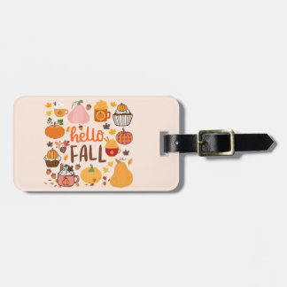 Hello Fall Pumpkins Luggage Tag