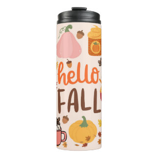 Hello Fall Pumpkins Thermal Tumbler