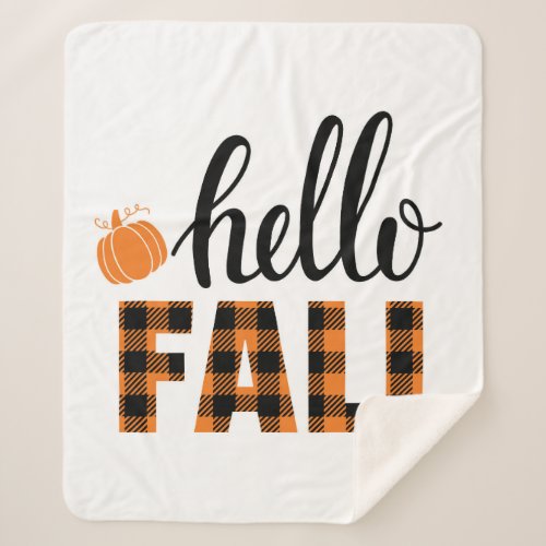 Hello Fall Sherpa Blanket