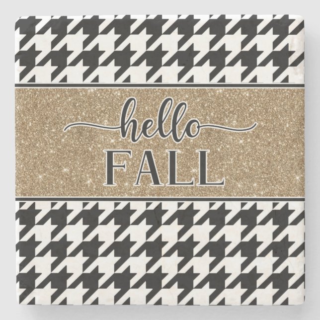 Hello Fall Stone Coaster (Front)