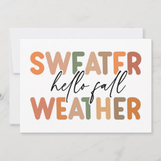 Hello Fall | Sweater Weather Card
