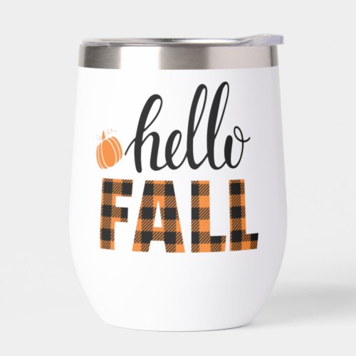 Hello Fall Thermal Wine Tumbler