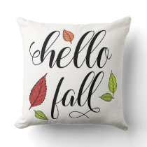 Hello Fall Throw Pillow