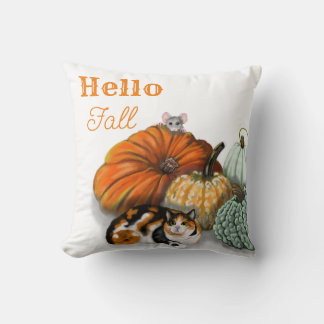 Hello Fall Throw pillow