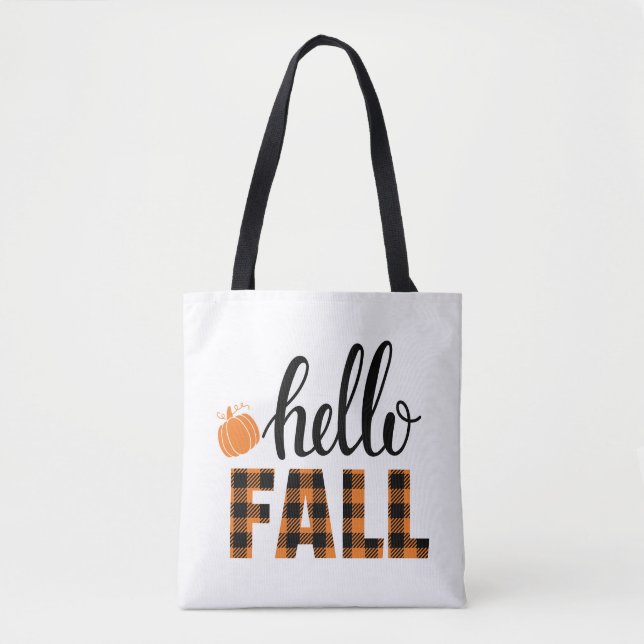 Hello Fall Tote Bag (Front)
