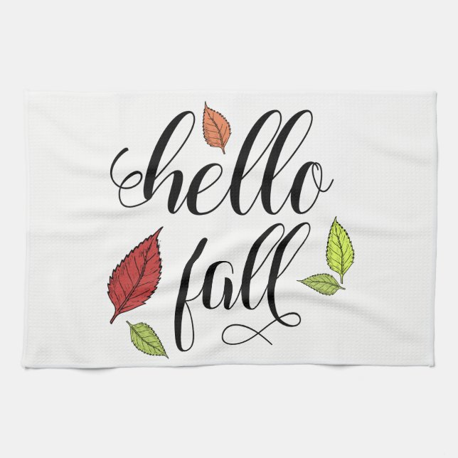 Hello Fall Towel (Horizontal)