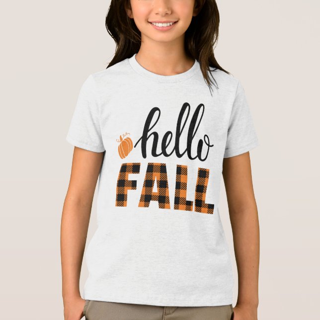 Hello Fall Tri-Blend Shirt (Front)