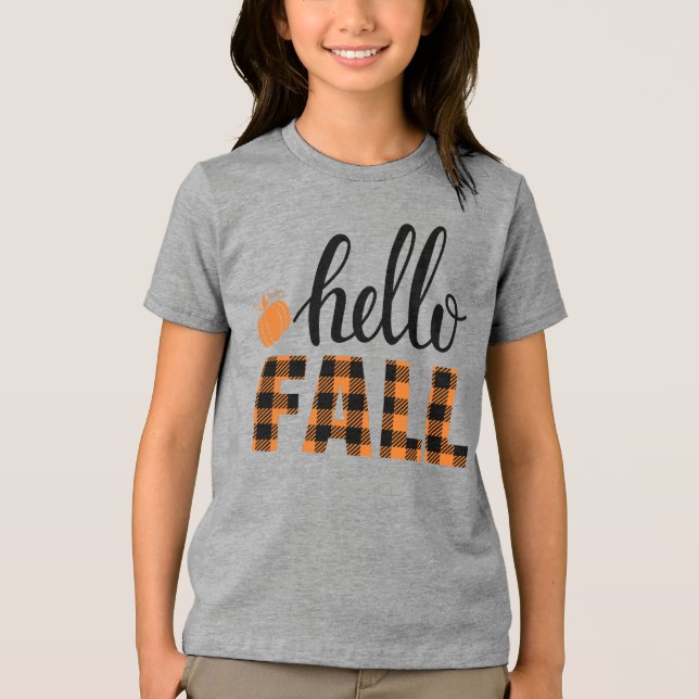 Hello Fall Tri-Blend Shirt (Front)