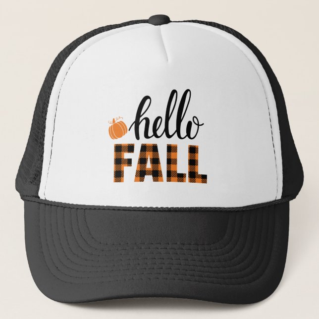 Hello Fall Trucker Hat (Front)