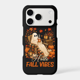 Hello Fall Vibes Ghost Cute Autumn Pumpkin iPhone 17 Pro Case
