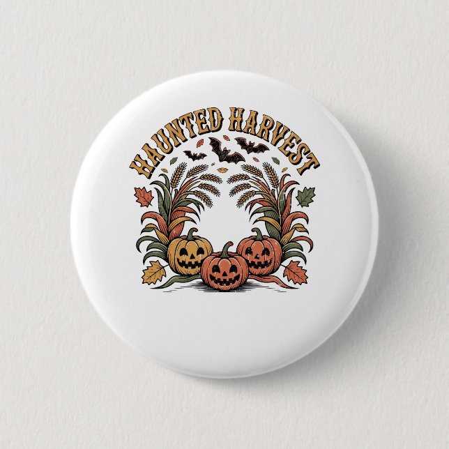 Hello Fall Vibes  Pumpkin Button (Front)