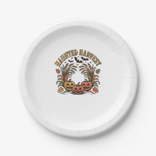 Hello Fall Vibes Pumpkin Paper Plates