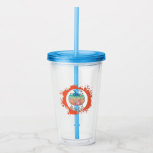 Hello Fall - Whimsical Pumpkin Design Acrylic Tumbler