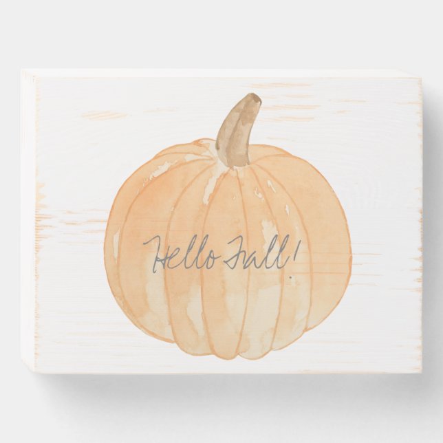 Hello Fall Wooden Box Sign (Front Horizontal)