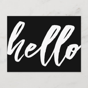 Hello   Fancy Script Postcard