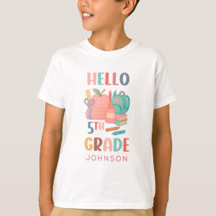 Hello Fifth Grade Back to School Kids  T-Shirt