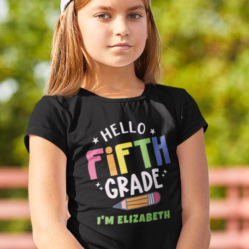 Hello fifth grade back to school T_Shirt