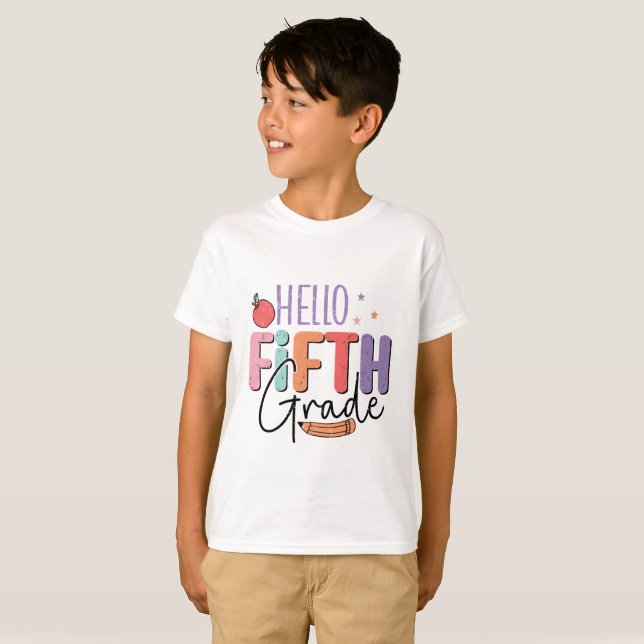 Hello Fifth Grade T-Shirt (Front Full)