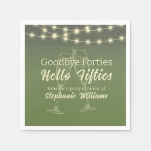 Hello Fifties Summer Backyard 50th Birthday Party  Napkins