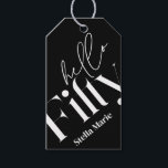 Hello fifty modern minimal elegant 50th birthday gift tags<br><div class="desc">Hello fifty modern minimal typography simple black and white 50th birthday party decor favor thank you gift tag. Part of a contemporary collection.</div>