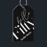 Hello fifty modern minimal elegant 50th birthday gift tags<br><div class="desc">Hello fifty modern minimal typography simple black and white 50th birthday party decor favor thank you gift tag. Part of a contemporary collection.</div>