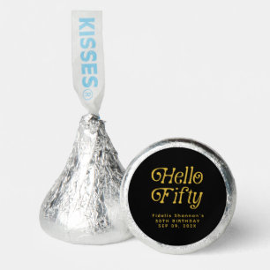 Hello Fifty Retro 50th Birthday Party Hershey®'s Kisses®