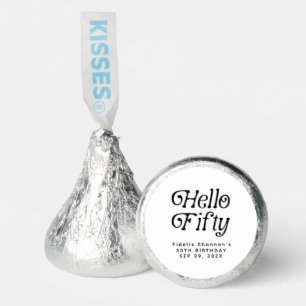Hello Fifty Retro 50th Birthday Party Hershey®'s Kisses®