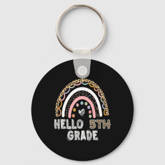 Hello First Grade 1st Grade Byck To School Keychain