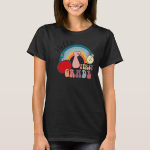 Hello First Grade 1st Grade Rainbow Back To School T-Shirt
