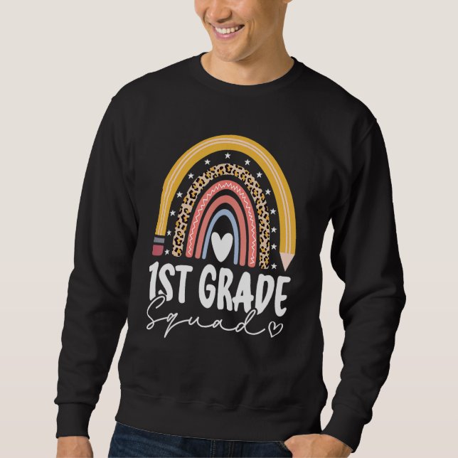 Hello First Grade Back To School 1st Grade Teacher Sweatshirt (Front)