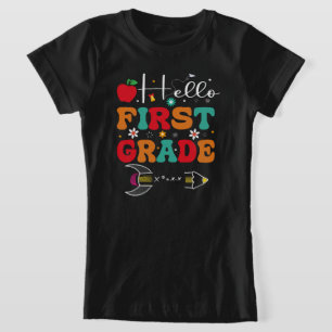 hello first grade back to school rerto T-Shirt