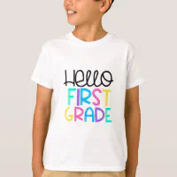 First Grade Here I Come Rainbow Watercolor Back To School T-Shirt