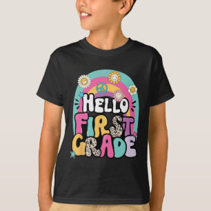 Hello First Grade Back To School Teacher First Day T-Shirt