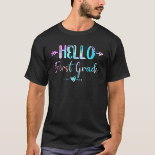 Hello First Grade Cute Back To School Kids 1st Gra T-Shirt