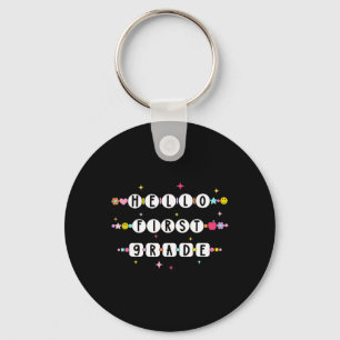 Hello First Grade Friendship Bracelets Back To Sch Keychain