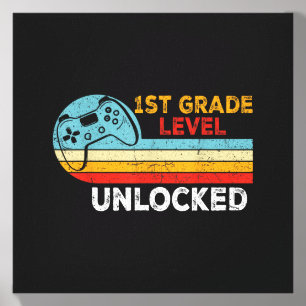 Hello First Grade Grade Unlocked First Day Of 1st Canvas Photo Tile