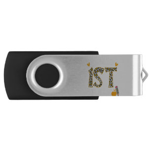 Hello First Grade Leopard print 1st Grade Back To Flash Drive