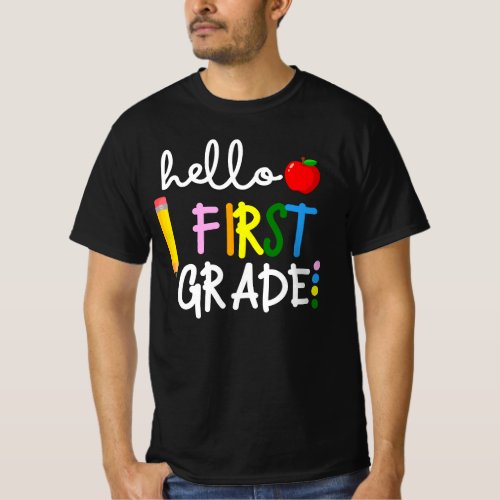 Hello First Grade Teacher Back to School T_Shirt