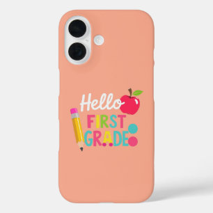 Hello First Grade Team 1st Grade Back to School  iPhone 16 Case