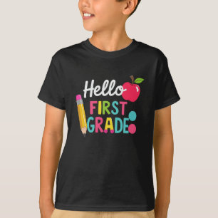 Hello First Grade Team 1st Grade Back to School T-Shirt