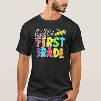 Hello First Grade Team 1st Grade Back To School Te T-Shirt